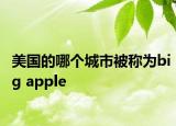 美国的哪个城市被称为big apple