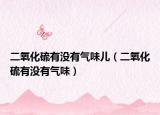 二氧化硫有没有气味儿（二氧化硫有没有气味）