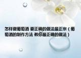 怎样做葡萄酒 要正确的做法最正宗（葡萄酒的制作方法 教你最正确的做法）