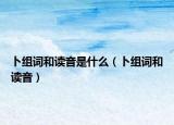 卜组词和读音是什么（卜组词和读音）