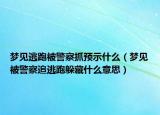 梦见逃跑被警察抓预示什么（梦见被警察追逃跑躲藏什么意思）
