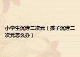 小学生沉迷二次元（孩子沉迷二次元怎么办）