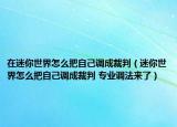 在迷你世界怎么把自己调成裁判（迷你世界怎么把自己调成裁判 专业调法来了）