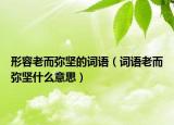 形容老而弥坚的词语（词语老而弥坚什么意思）