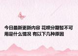 今日最新更新内容 花呗分期暂不可用是什么情况 有以下几种原因