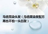 马齿苋染头发（马齿菜染发配方 再也不怕一头白发）