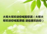 大哥大哥欢迎你喊麦歌词（大哥大哥欢迎你喊麦原唱 送给喜欢的你）