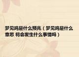 梦见鸡是什么预兆（梦见鸡是什么意思 将会发生什么事情吗）