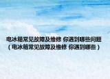 电冰箱常见故障及维修 你遇到哪些问题（电冰箱常见故障及维修 你遇到哪些）