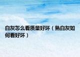 白灰怎么看质量好坏（熟白灰如何看好坏）
