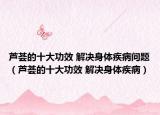 芦荟的十大功效 解决身体疾病问题（芦荟的十大功效 解决身体疾病）