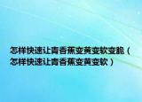 怎样快速让青香蕉变黄变软变脆（怎样快速让青香蕉变黄变软）