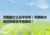 双胞胎什么名字好听（双胞胎女孩好听的名字有哪些）