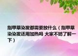 指甲草染发都需要放什么（指甲草染染发还用加热吗 大家不妨了解一下）