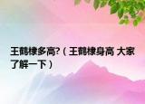 王鹤棣多高?（王鹤棣身高 大家了解一下）