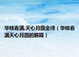 华枝春满,天心月圆全诗（华枝春满天心月圆的解释）