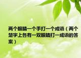 两个眼睛一个手打一个成语（两个楚字上各有一双眼睛打一成语的答案）