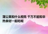 蒲公英和什么相克 千万不能和辛热食材一起吃呢