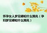 怀孕女人梦见蟒蛇什么预兆（孕妇梦见蟒蛇什么预兆）