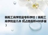 衡阳工商学院是专科学校（衡阳工商学院是几本 院占地面积400多亩）