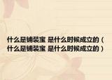 什么是铺装宝 是什么时候成立的（什么是铺装宝 是什么时候成立的）
