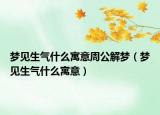 梦见生气什么寓意周公解梦（梦见生气什么寓意）