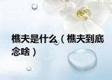樵夫是什么（樵夫到底念啥）
