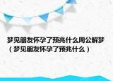 梦见朋友怀孕了预兆什么周公解梦（梦见朋友怀孕了预兆什么）