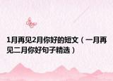 1月再见2月你好的短文（一月再见二月你好句子精选）