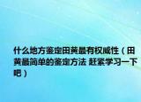 什么地方鉴定田黄最有权威性（田黄最简单的鉴定方法 赶紧学习一下吧）