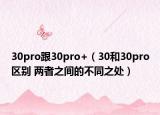 30pro跟30pro+（30和30pro区别 两者之间的不同之处）