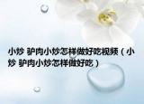 小炒 驴肉小炒怎样做好吃视频（小炒 驴肉小炒怎样做好吃）