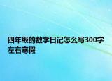 四年级的数学日记怎么写300字左右寒假
