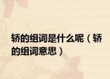 轿的组词是什么呢（轿的组词意思）