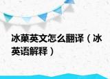 冰菓英文怎么翻译（冰英语解释）