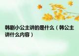 韩剧小公主讲的是什么（韩公主讲什么内容）