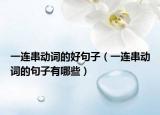 一连串动词的好句子（一连串动词的句子有哪些）