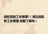齿轮泵的工作原理?（液压齿轮泵工作原理 你都了解吗）