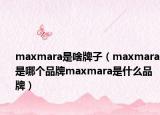maxmara是啥牌子（maxmara是哪个品牌maxmara是什么品牌）