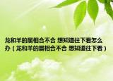 龙和羊的属相合不合 想知道往下看怎么办（龙和羊的属相合不合 想知道往下看）