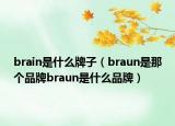 brain是什么牌子（braun是那个品牌braun是什么品牌）