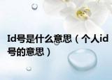 Id号是什么意思（个人id号的意思）