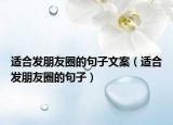 适合发朋友圈的句子文案（适合发朋友圈的句子）