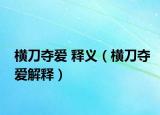 横刀夺爱 释义（横刀夺爱解释）