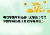 电动车整车编码是什么东西（电动车整车编码是什么 在车身哪里）