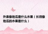 外表像地瓜是什么水果（长得像地瓜的水果是什么）