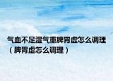 气血不足湿气重脾胃虚怎么调理（脾胃虚怎么调理）