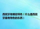 西班牙有哪些特色（什么是西班牙最有特色的东西）