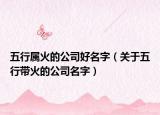五行属火的公司好名字（关于五行带火的公司名字）