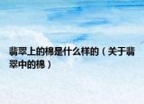 翡翠上的棉是什么样的（关于翡翠中的棉）